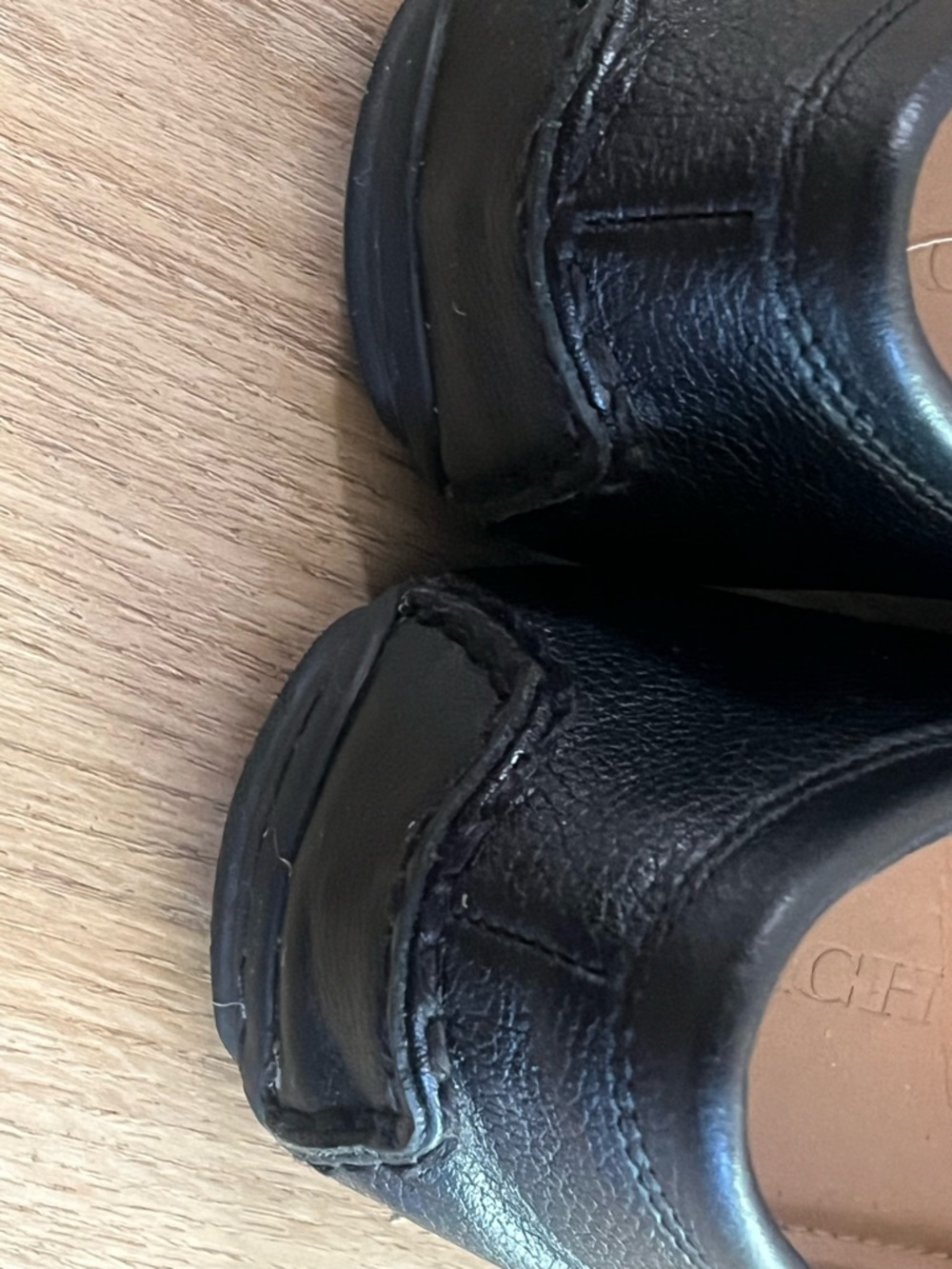 Coach Black Leather Slip-On Moccasin Loafers - Picture 4 of 5